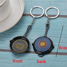 Load image into Gallery viewer, Game PUBG Keychain Cosplay Prop Metal Accessories Pan Backpack Key Ring Helmet 98K Key Chain