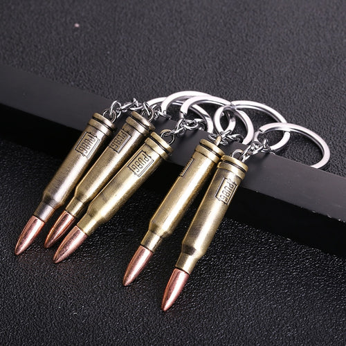 2019 New Hot Game PUBG Gun Bullets Keychain letter 300 Win Mognum High Quality Metal Key Ring Key Chain For Player's Gifts