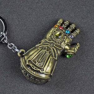 10pcs/lot The Avengers 3 Thanos Gloves Keychain The Marvel Comics Movie Car Keyring Fashion Jewelry Party Gift For Men Funs