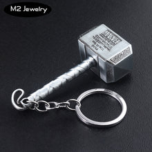 Load image into Gallery viewer, Marvel Avengers Endgame Thor's Hammer Keychain For Men Mjollnir Metal Iron Man Keyring Pendant Jewelry Accessories
