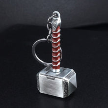 Load image into Gallery viewer, Marvel Avengers Endgame Thor's Hammer Keychain For Men Mjollnir Metal Iron Man Keyring Pendant Jewelry Accessories