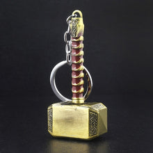 Load image into Gallery viewer, Marvel Avengers Endgame Thor's Hammer Keychain For Men Mjollnir Metal Iron Man Keyring Pendant Jewelry Accessories