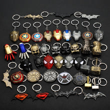 Load image into Gallery viewer, 2019 NEW Marvel Avengers Thor's Hammer Mjolnir Keychain Captain America Shield Hulk Batman Mask KeyChain Keyrings Drop Wholesale
