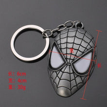 Load image into Gallery viewer, 2019 NEW Marvel Avengers Thor's Hammer Mjolnir Keychain Captain America Shield Hulk Batman Mask KeyChain Keyrings Drop Wholesale