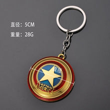 Load image into Gallery viewer, 2019 NEW Marvel Avengers Thor's Hammer Mjolnir Keychain Captain America Shield Hulk Batman Mask KeyChain Keyrings Drop Wholesale