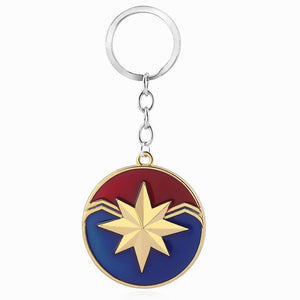 Marvel jewelry Captain Marvel Shield Keychain The Avengers 4 Carol Danvers Iron Man Thor weapon Key Chains for Women Men Jewelry