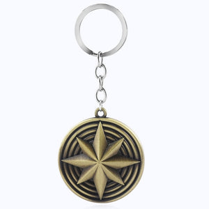 Marvel jewelry Captain Marvel Shield Keychain The Avengers 4 Carol Danvers Iron Man Thor weapon Key Chains for Women Men Jewelry