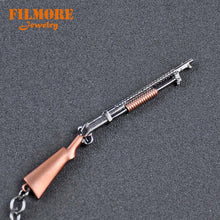 Load image into Gallery viewer, 12cm PUBG Hot Online Games PUBG AK47 Gun Mold Keychains Wholesale Playerunknown's Battlegrounds Cool Metal Weapon Key Chains