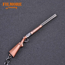 Load image into Gallery viewer, 12cm PUBG Hot Online Games PUBG AK47 Gun Mold Keychains Wholesale Playerunknown's Battlegrounds Cool Metal Weapon Key Chains