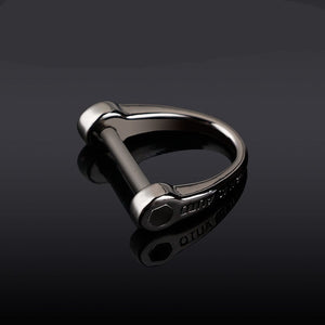 1pcs Car Keychain Thick Rod Classic D Shape Horseshoe Key Holder Car Interior Accessories Key Ring Car-styling Decoration